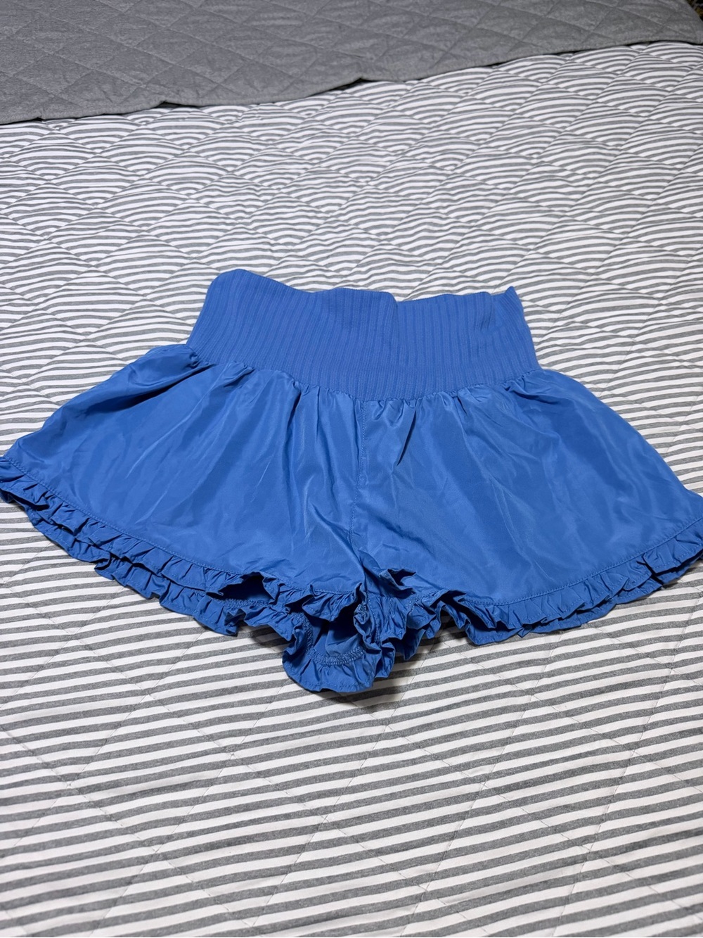 No Boundaries Royal Blue Ruffle Athletic Shorts